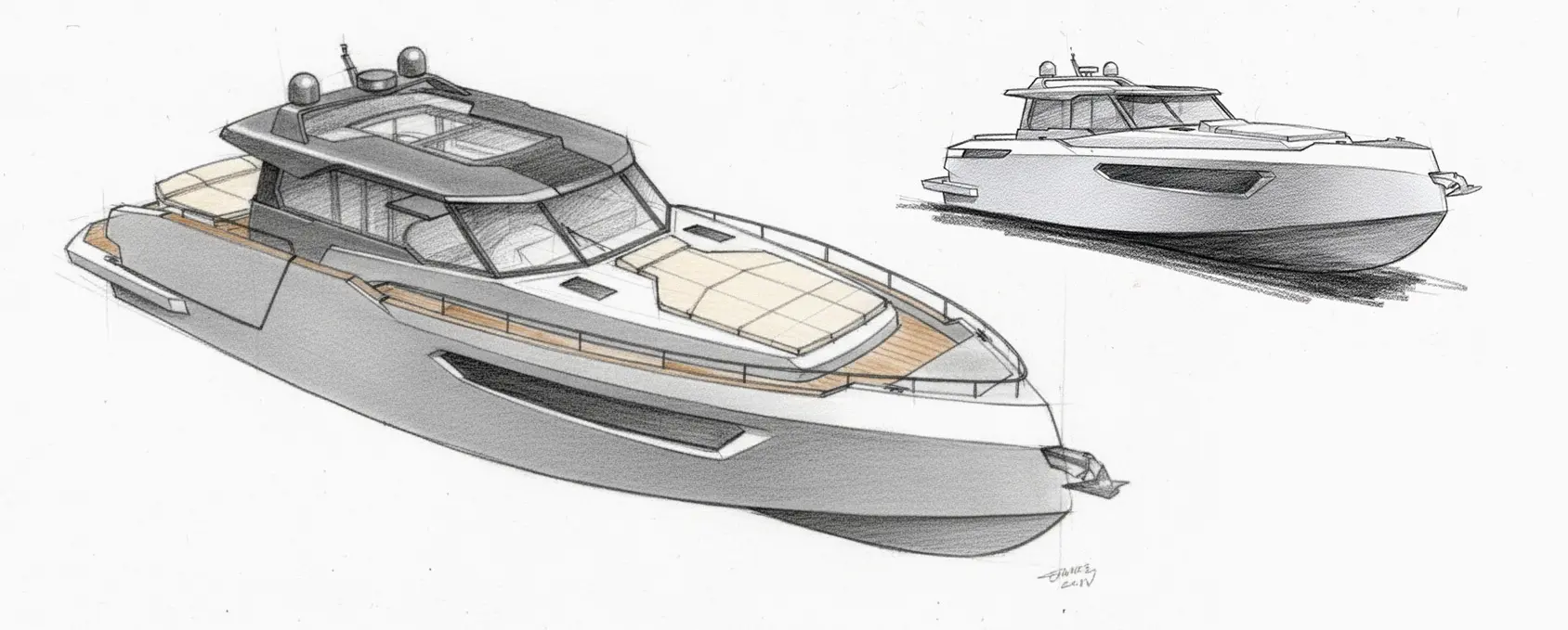 Jera J50c Weekend Crusier Yacht Design Sketch